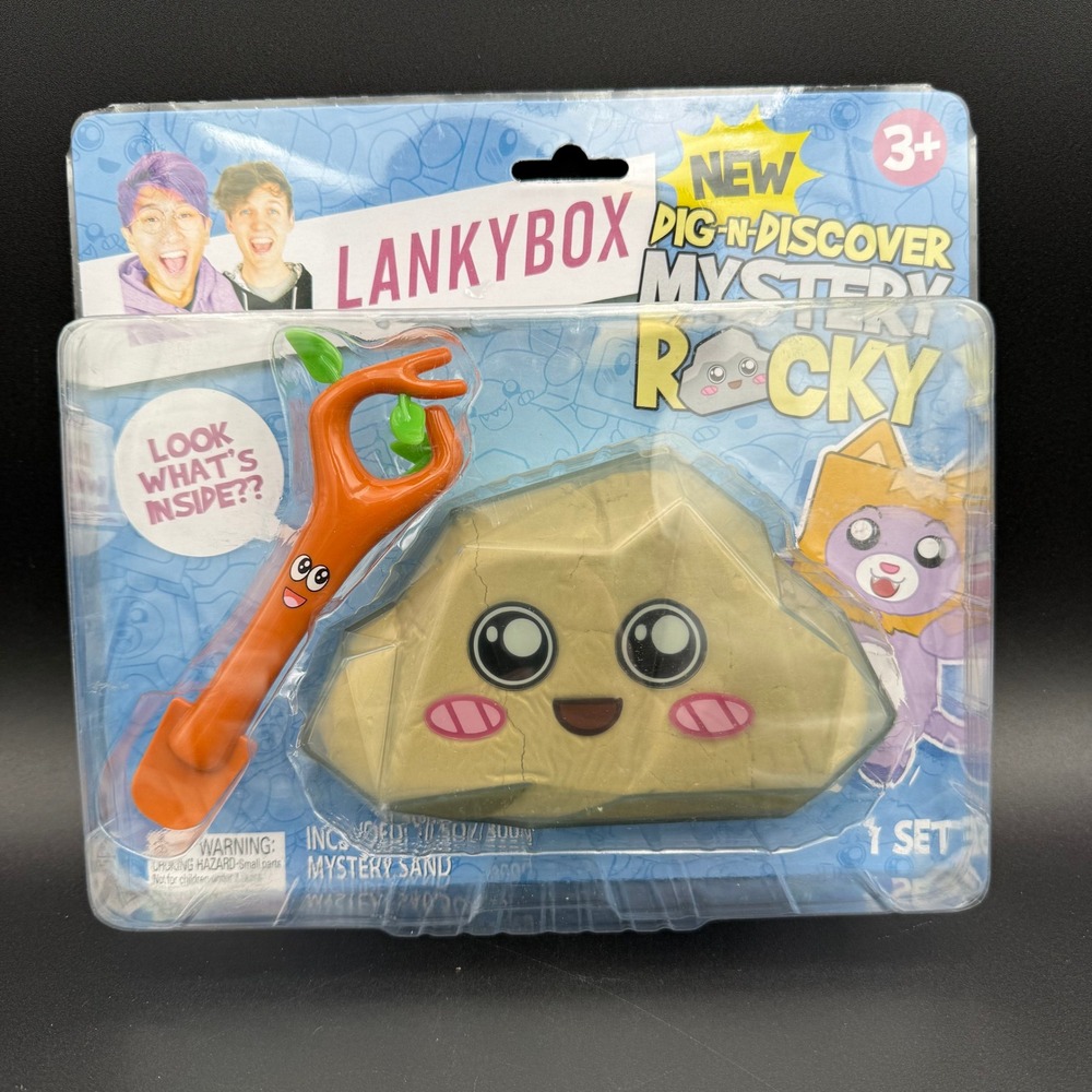 LankyBox Dig-N-Discover Mystery Rocky Treasure Container Set with Mystery Sand